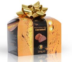 Belgické Truffle 250g Caramel - Zlatá mašľa