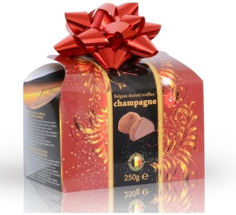 Belgické Truffle 250g Champagne - Červená mašľa