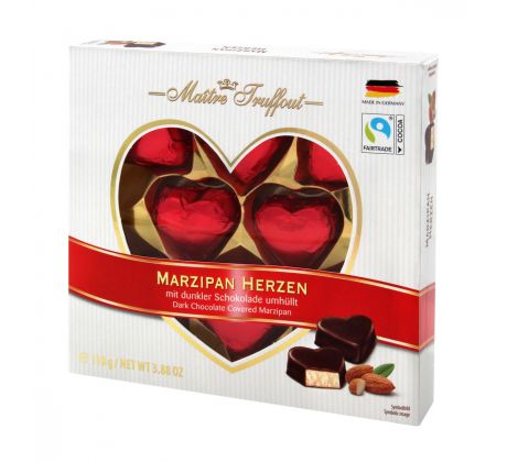 Maitre Truffout marcipánové srdiečka 110g