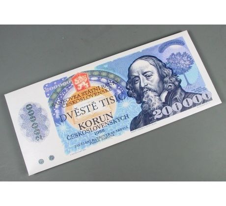 Bankovka s Belgickou čokoládou 60g   200 000 Kčs