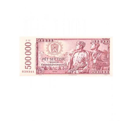 Bankovka s Belgickou čokoládou 60g   500 000 Sk