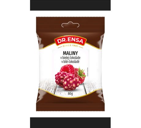 Dr. Ensa Maliny v bielej čokoláde 80g